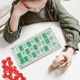 Generic Vintage Bingo Board Game 48 Cards 90 Wooden Markers