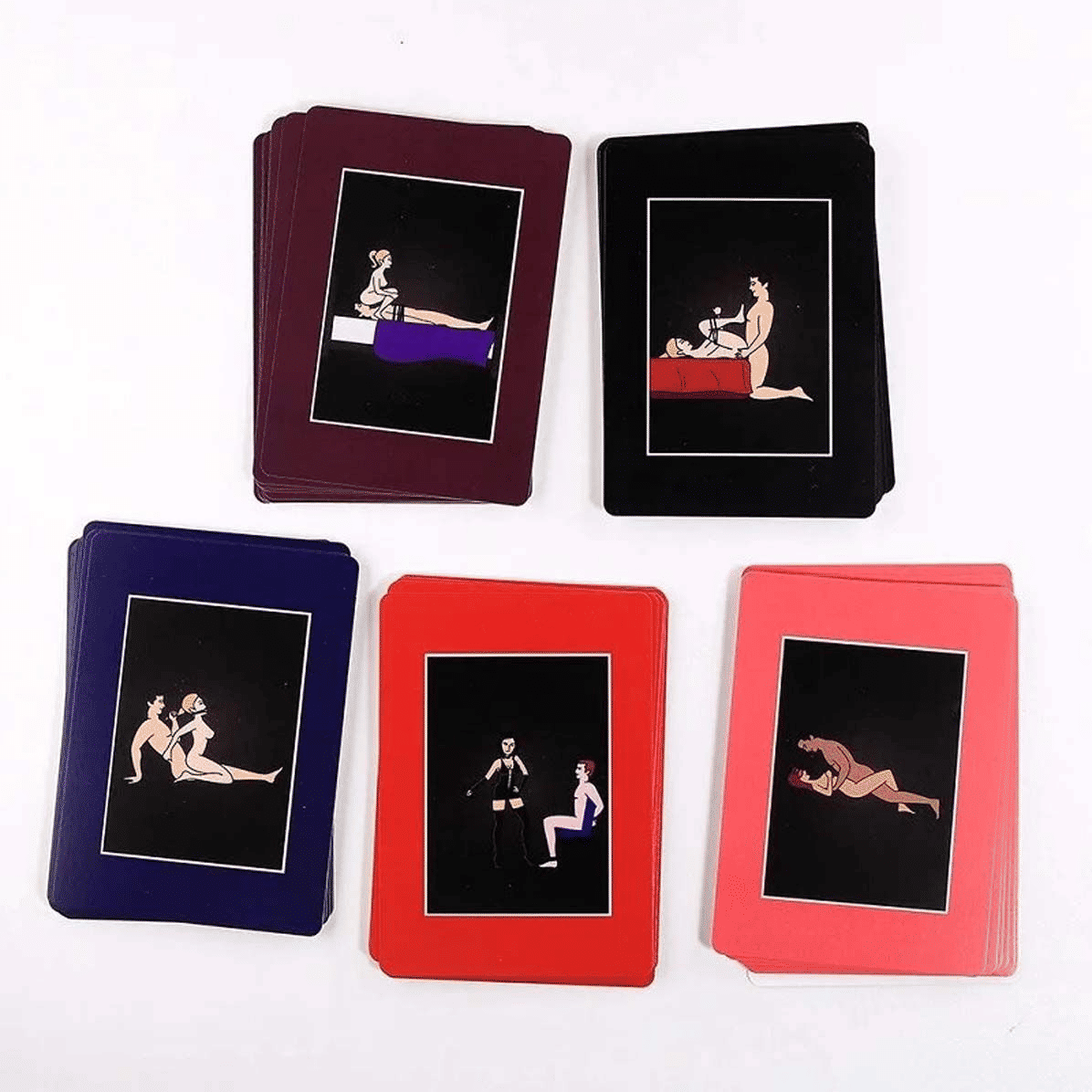 50 Fantasy Bondage Positions Couple Game Cards for Adult Intimate Fun