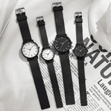 2-Piece Set Versatile Fashion Couple Watches for Students - Men and Women Quartz Wristwatches