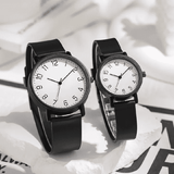 2-Piece Set Versatile Fashion Couple Watches for Students - Men and Women Quartz Wristwatches