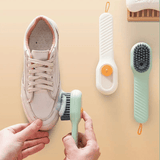 Automatic Liquid Discharge Soft Bristled Long Handle Cleaning Brush for Shoes