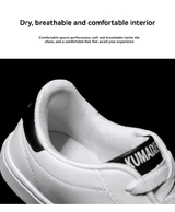 Baldur Breathable Low-Top Casual Sport Sneakers - Unisex White & Black Fashion