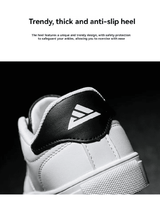 Baldur Breathable Low-Top Casual Sport Sneakers - Unisex White & Black Fashion