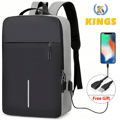 Spacious 15.6-inch Laptop Backpack with USB Charging Port & Large Capacity