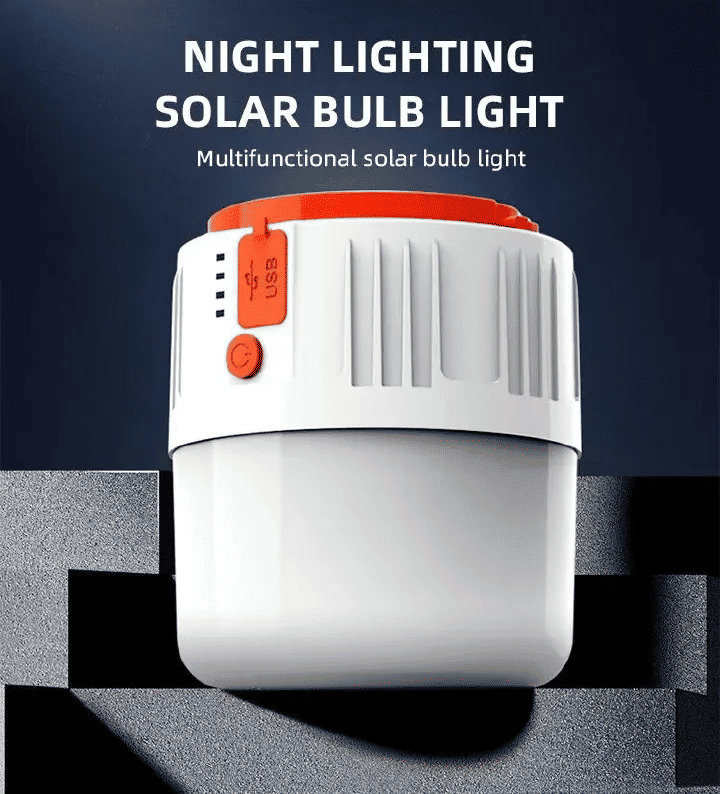 Solar Camping Light LED USB Rechargeable Portable Emergency Lantern