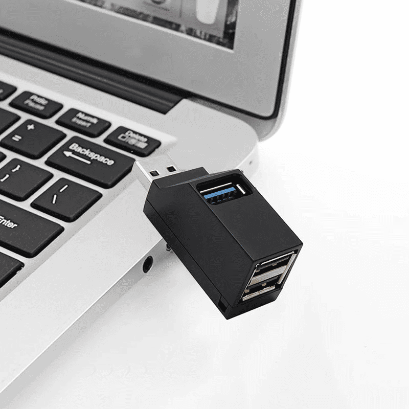 High-Speed USB 3.0 Hub Adapter Mini 3-Port Splitter for PC Laptop