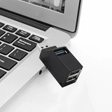 High-Speed USB 3.0 Hub Adapter Mini 3-Port Splitter for PC Laptop