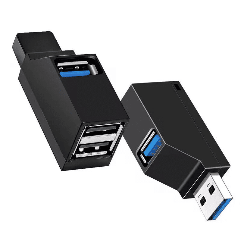 High-Speed USB 3.0 Hub Adapter Mini 3-Port Splitter for PC Laptop