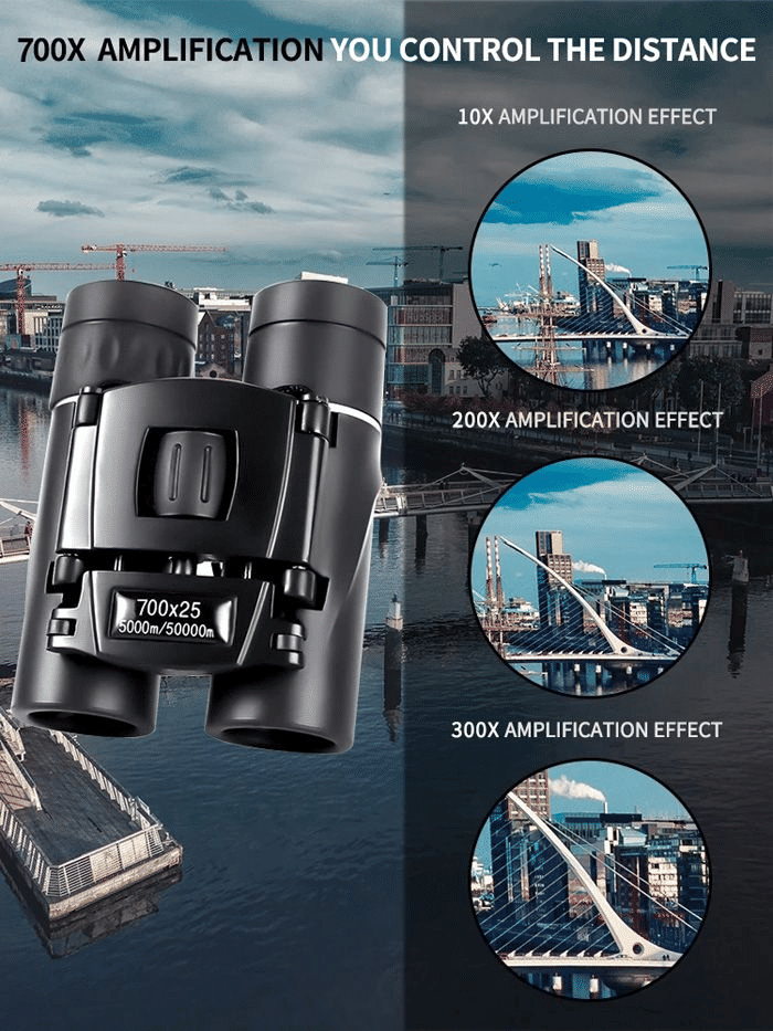 700x25 HD Zoom Powerful Long Range BAK4 FMC Folding Binoculars