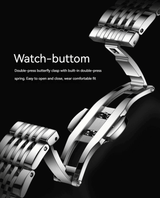 Luxury Men's Stainless Steel Dual Calendar Quartz Business Watch