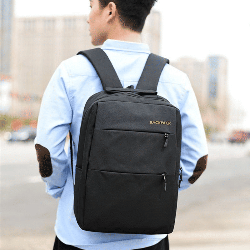 3-Piece Men's Anti-Theft USB Laptop Backpack Set, School Bookbag & Travel Bag