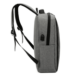 3-Piece Men's Anti-Theft USB Laptop Backpack Set, School Bookbag & Travel Bag