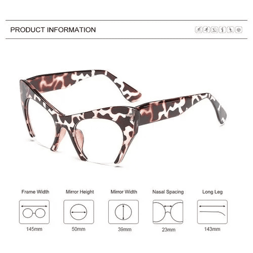 Women's Retro Cat Eye Rimless Anti Blue Light Glasses Razor Cut Off Optical Frame