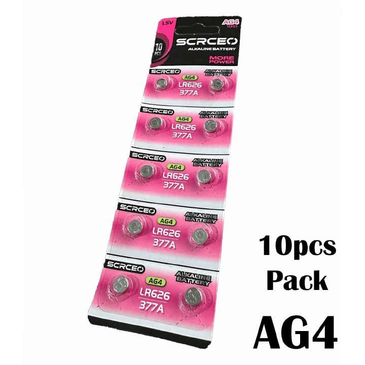10-Piece SR626SW 377 AG4 1.5V Button Cell Watch Batteries Long Lasting for Toys Remote