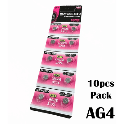 10-Piece SR626SW 377 AG4 1.5V Button Cell Watch Batteries Long Lasting for Toys Remote