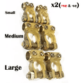 2-Piece Brass Bolt Type Car Battery Terminals Universal Clamps Positive Negative