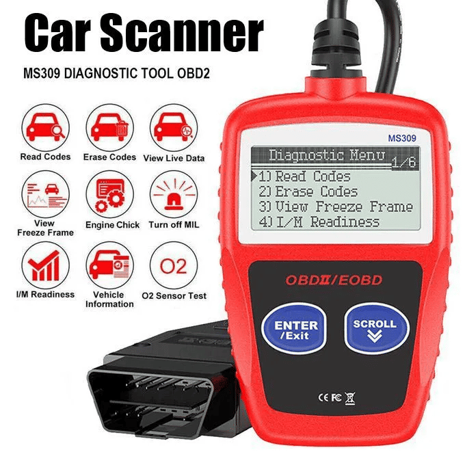 MS309 Car Fault Code Reader OBD2 Scanner Diagnostic Scan Tool Check Engine Read Erase Clear