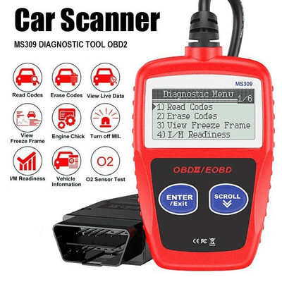 MS309 Car Fault Code Reader OBD2 Scanner Diagnostic Scan Tool Check Engine Read Erase Clear