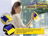 Double-Side Magnetic Glazed Two Sided Glass Cleaner Wiper with 2 Extra Cleaning Cotton Squeegee