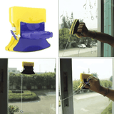 Double-Side Magnetic Glazed Two Sided Glass Cleaner Wiper with 2 Extra Cleaning Cotton Squeegee