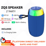 10W Portable Bluetooth Speaker HD Sound Trumpet Bass RGB Party Lights, IPX5