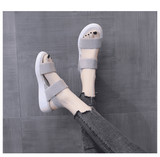 ASSKLO Women's Soft Sole Elastic Band Sport Sandals - Korean Style
