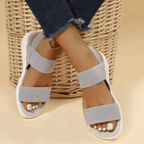ASSKLO Women's Soft Sole Elastic Band Sport Sandals - Korean Style