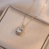Elegant Gold Zircon 3-Piece Jewelry Set: Earrings, Ring, Necklace, Women's Pendant