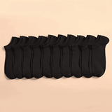 10 Pairs Unisex No-Show Ankle Socks: Breathable, Anti-Odor Comfort Fit
