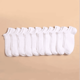 10 Pairs Unisex No-Show Ankle Socks: Breathable, Anti-Odor Comfort Fit