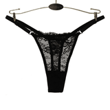 Thor Women's 4-Pack Low-Rise Thong Panties - Invisible, Soft Nylon Lace Briefs