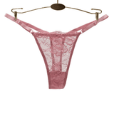 Thor Women's 4-Pack Low-Rise Thong Panties - Invisible, Soft Nylon Lace Briefs