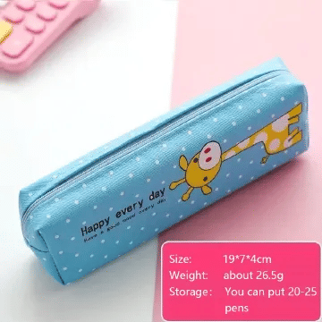 Large Capacity Cute Pen Bag Pouch PU Leather Durable Case for Students Multi