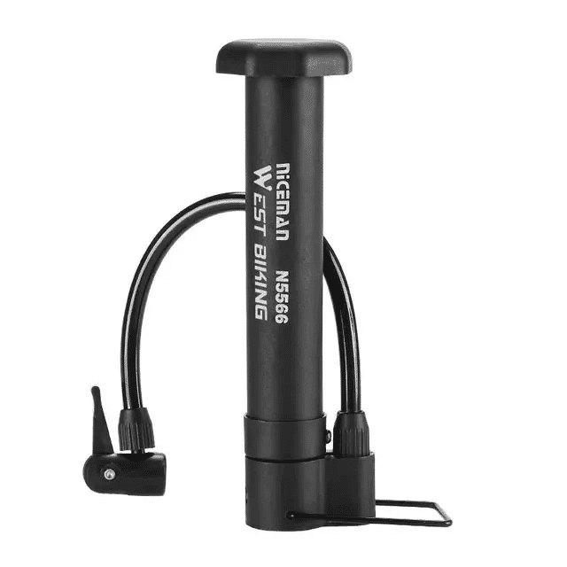 West Biking MTB Bicycle Pump 80 PSI Manual Air Inflator Black