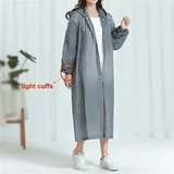 Non-Disposable Thickened Frosted Waterproof Hiking Raincoat for Men Women Children Black
