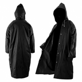 Non-Disposable Thickened Frosted Waterproof Hiking Raincoat for Men Women Children Black