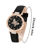 Elegant UPHUI 6-Piece Butterfly Quartz Watch & Matching Jewelry Set for Women