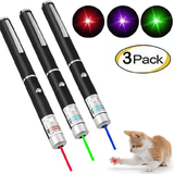 3 Pieces Laser Pointer Set 5MW 650nm Red Green Purple for Presentations