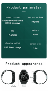 FD68S Waterproof Smart Watch with Heart Rate and Fitness Tracker