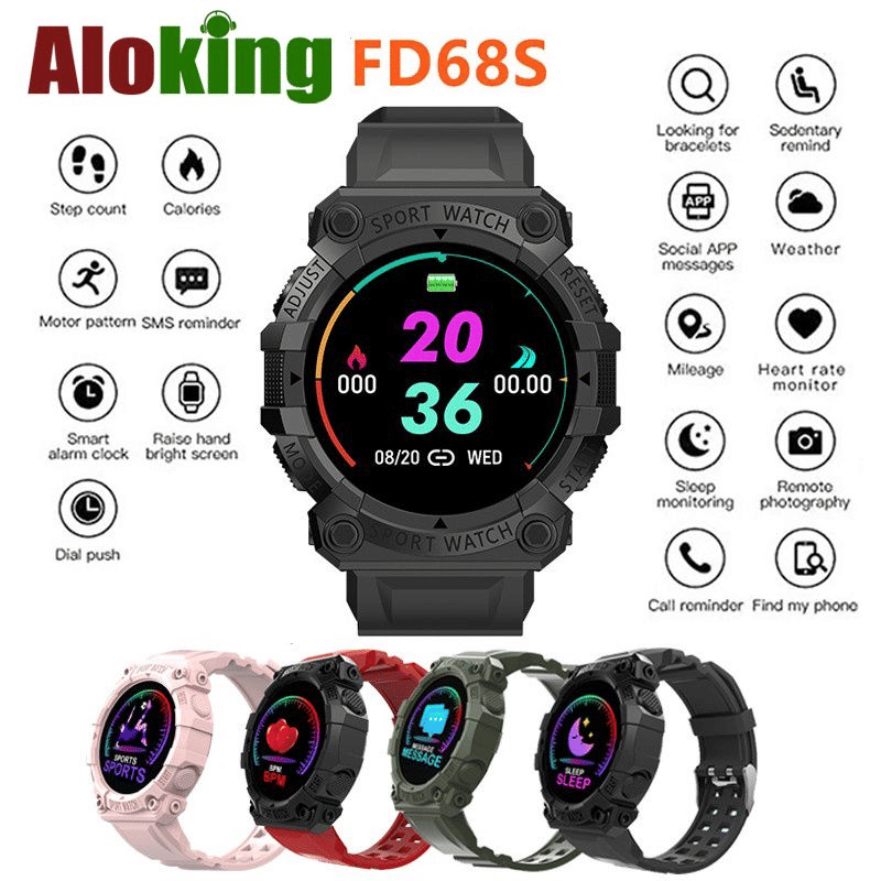 FD68S Waterproof Smart Watch with Heart Rate and Fitness Tracker