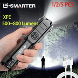 4 Mode LED Flashlight Telescopic Zoom Tactical Torch USB Rechargeable 800LM Camping Spotlight