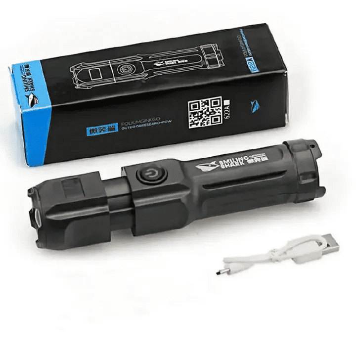 4 Mode LED Flashlight Telescopic Zoom Tactical Torch USB Rechargeable 800LM Camping Spotlight