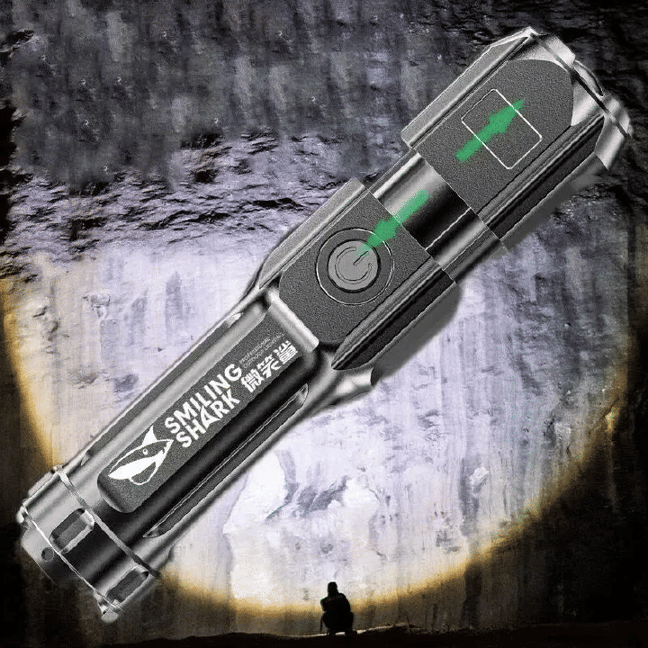 4 Mode LED Flashlight Telescopic Zoom Tactical Torch USB Rechargeable 800LM Camping Spotlight