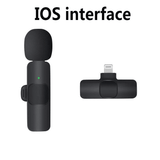 K9 Wireless Lapel Lavalier Microphone with Noise Cancellation for iPhone & Type-C