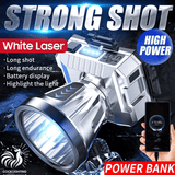 Powerful Rechargeable LED Headlamp: White Laser, 3 Modes, IPX6 Waterproof Outdoor