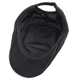 Men's Breathable Cotton Cabbie Flat Cap - Stylish Newsboy Beret Ivy Hat