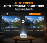 V318 Smart Projector 400 ANSI 1080P 4K Support Android 11 WiFi 6 Bluetooth Auto Focus