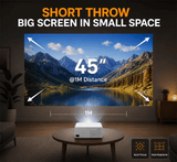 V318 Smart Projector 400 ANSI 1080P 4K Support Android 11 WiFi 6 Bluetooth Auto Focus