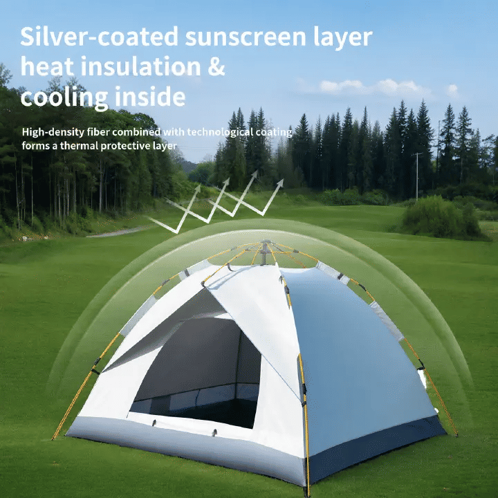 Instant Pop Up Camping Tent 2m x 2m 3-4 Person Waterproof Windproof