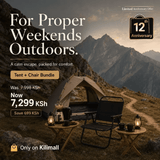 Solo Adventure Set 2m×2m Automatic Camping Tent 2 Doors 2 Windows Portable Picnic Chair